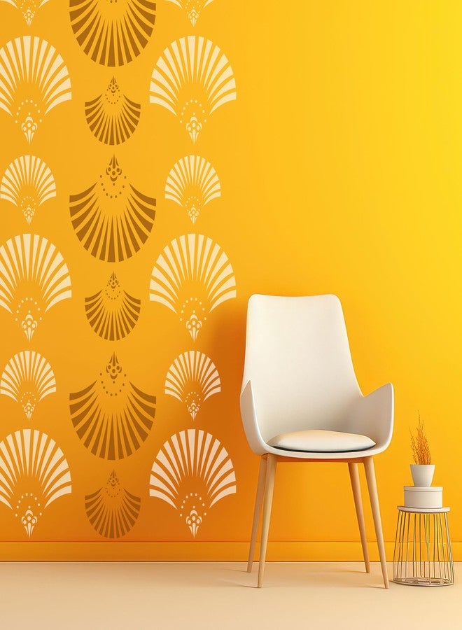 StenCart Combo of 2 Light Burst and Damask Design Jodhpur Stencil for Wall Painting Home DIY Reusable Wall Stencil Design for Wall Decoration (16x24 inch) -Pack of 2 - Image 5